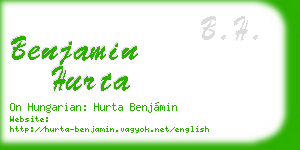 benjamin hurta business card